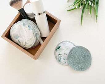 Bamboo and Cotton Makeup Rounds, Pads, Reusable Washable Eco-friendly, round-shaped face pads, makeup remover gifts for her, facial cleaning