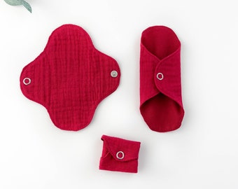 Organic cotton panty liners, 6'' cloth panty liners, floral daily panty liners, washable light flow menstrual pads,