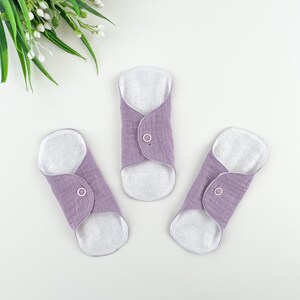 Summer Extra thin daily pantyliners, Reusable Washable liners, Cloth pads, Zero waste period, light flow pads soft leakproof cotton liners