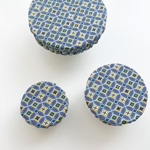 Reusable organic cotton cloth bowl cover, washable zero waste swap, fabric bowl cover, kombucha jar covers, cloth food covers