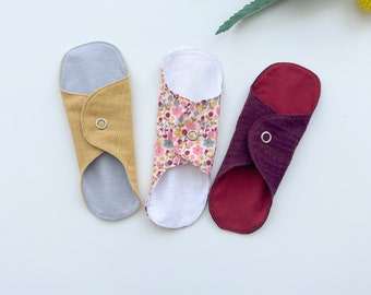 panty liner, Organic reusable cloth panty liner, soft and leakproof cotton flannel panty liners, light flow pads, daily panty liners