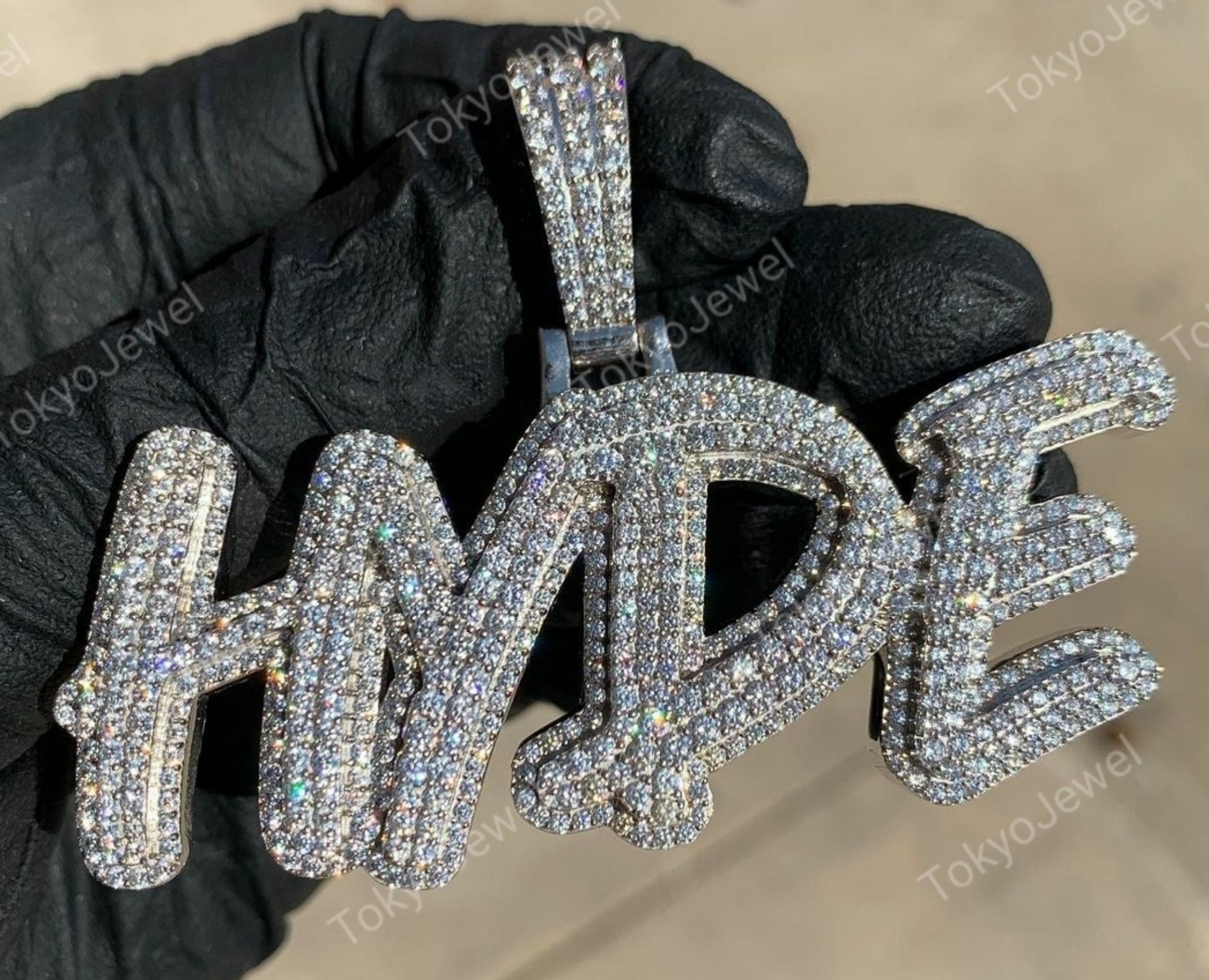 Iced Out VVS1 Moissanite Custom Letter 