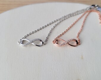 Infinity bracelet - Sterling silver bracelet, Infinity love bracelet