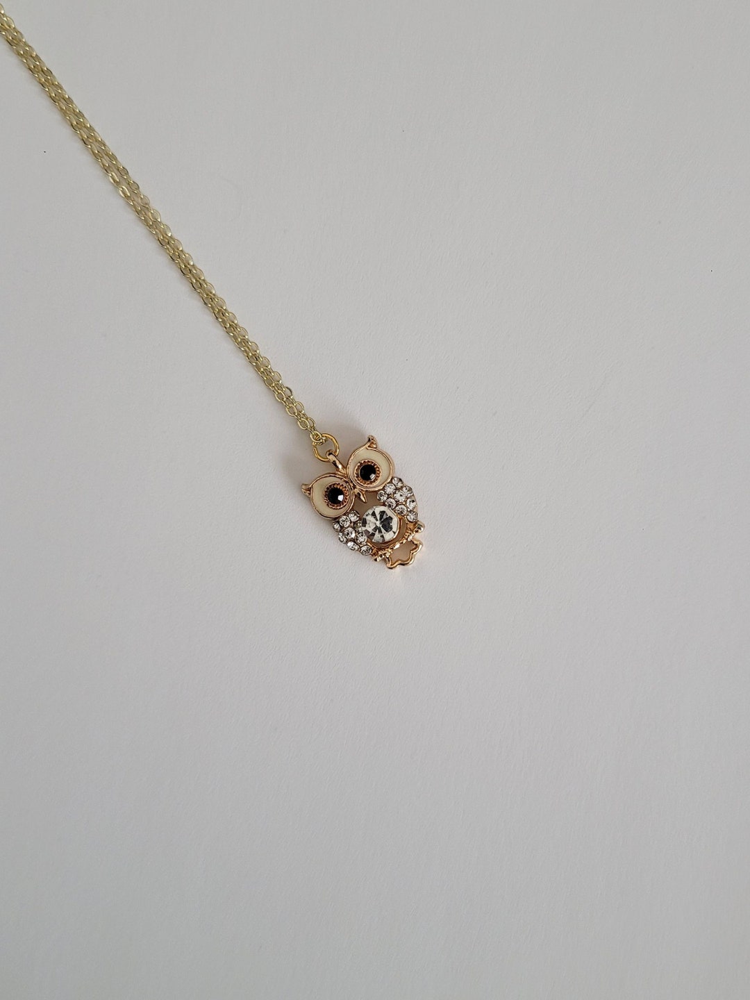 Gold Owl Necklace, Little Owl Necklace, Tiny Owl Necklace Etsy