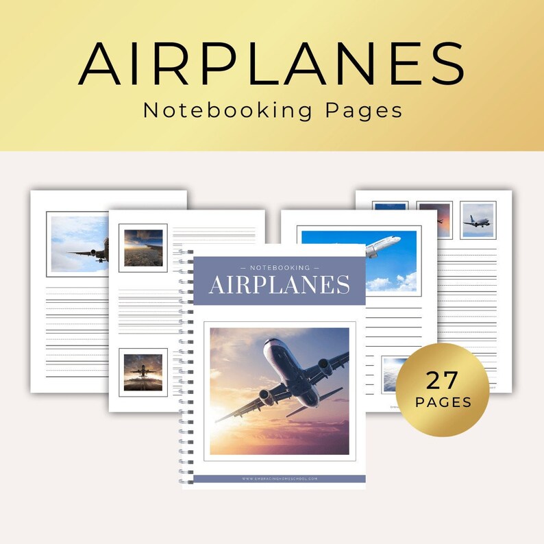 Airplanes Notebooking Pages | 27 Printable Pages - Etsy