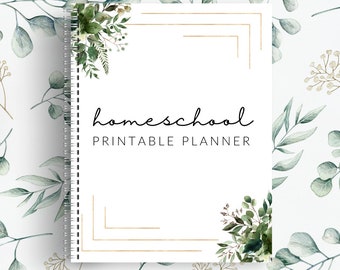 Homeschool Planer Printable | 44 Seiten | Undatiert | PDF zum Ausdrucken