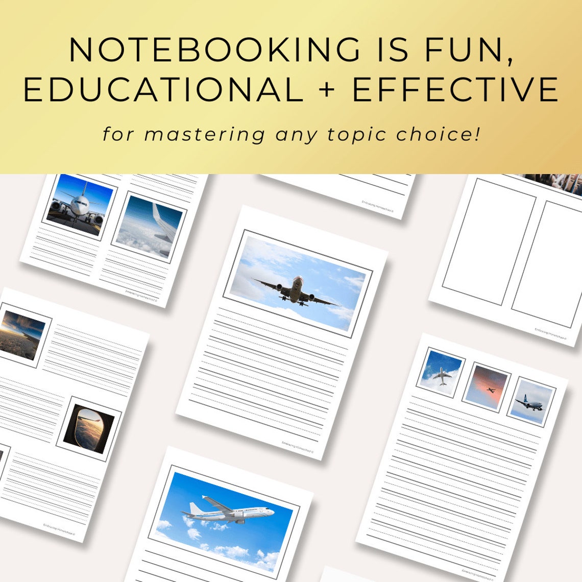 Airplanes Notebooking Pages | 27 Printable Pages - Etsy