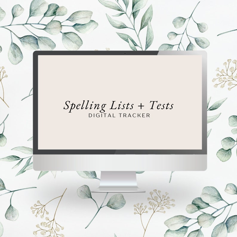 Homeschool Spelling Lists + Tests Digital Tracker | Spelling List Log ...