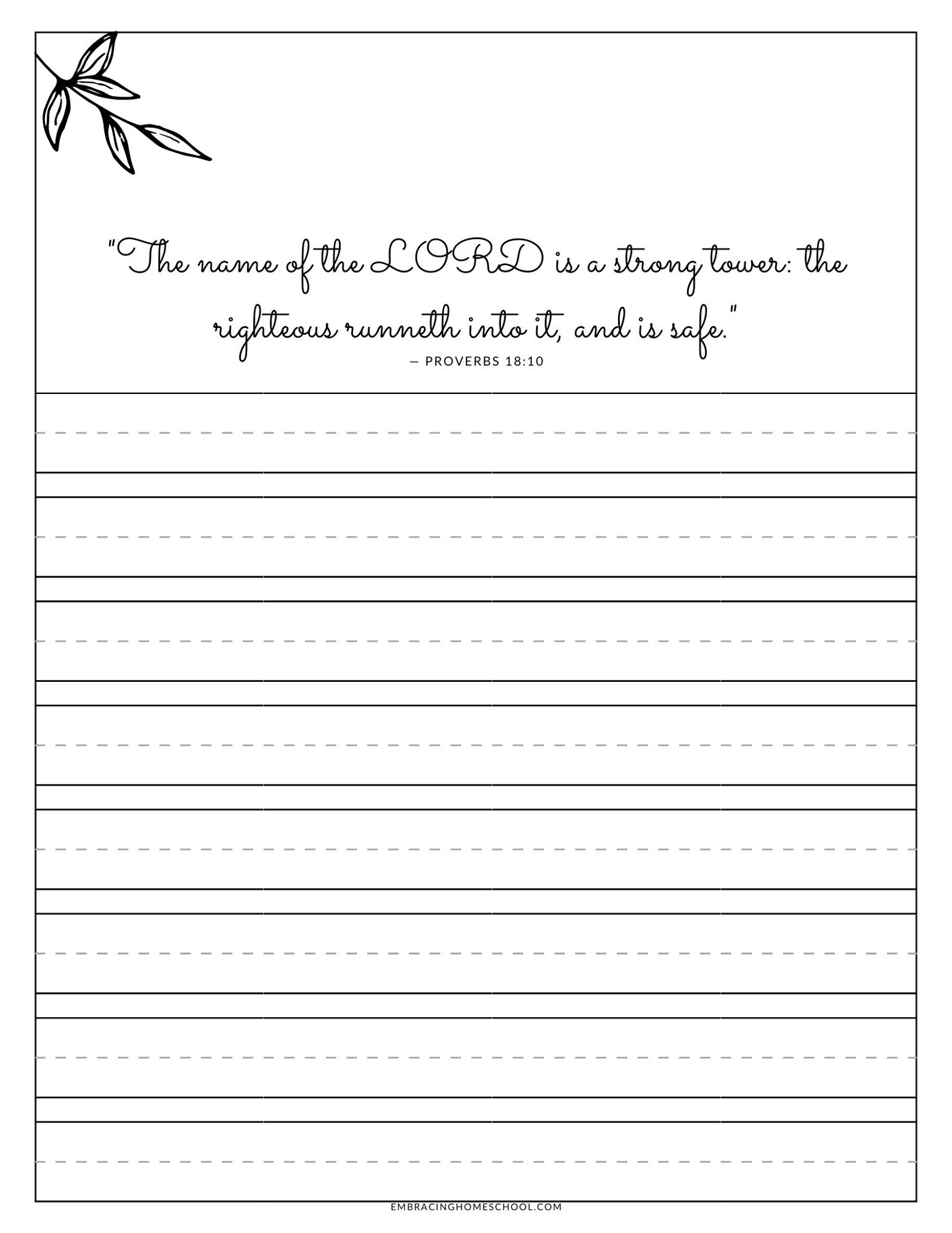 CURSIVE Copywork Printables Delightfully Written Bible | Etsy