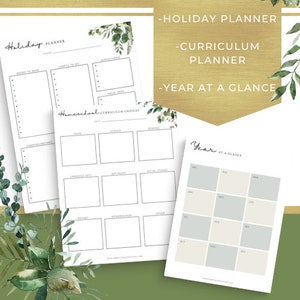Homeschool Planner Printable | 44 Pages | Undated | PDF Printable - Etsy
