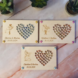 Personalisierbare Hochzeit Holz-Geschenkkarte Geldgeschenk mit Namen Brautpaar Hochzeitsgeschenk nachhaltig Geschenkidee Geschenkverpackung