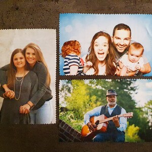 Personalisiertes Brillenputztuch mit Foto & Text – Mikrofasertuch als Gutschein-Geschenk, Glasreinigungstuch für Brille, Handy, 15x18 cm bild 2