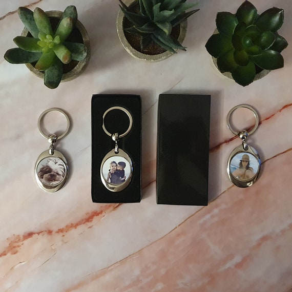 Personalized photo pendant – individual gift with shopping chip | Photo gift for dad, mom or friend | Christmas gift picture