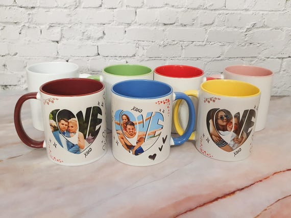 Personalized Photo Mug Love - Mug with your own photo & heart motif - Romantic photo mug as a special gift for couples and lovers