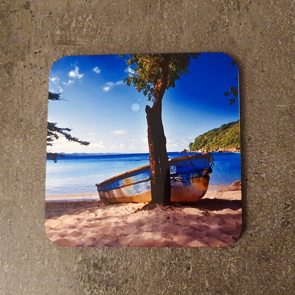 Personalisierte Glasuntersetzer mit eigenem Foto | hochwertigem aus MDF Holz | Größe: 90 x 90 mm | Individuelle und stilvolle Geschenkidee