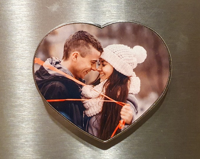 Heart fridge magnets: Individual, unforgettable! Personalize with your own photos and text. Perfect gift for any occasion!