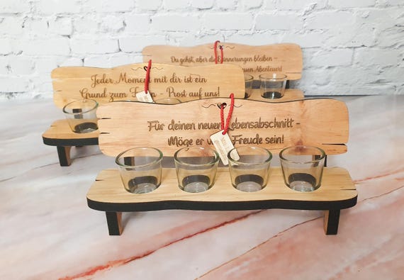 Personalized liquor bank with engraved text including 4 glasses wood housewarming party anniversary birthday gift dad mom retirement