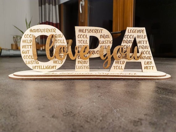 Personalized wooden sign grandpa birthday gift best grandpa gift for father's day Christmas gift special gift lasered custom