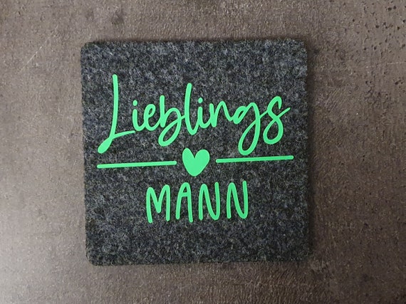 Personalized felt coasters - funny table decoration with saying | Creative gift idea for Christmas or birthday, high-quality felt decoration