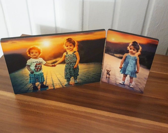 Harmony in pictures - hardboard double photo panel for family and individual photos - flexible and elegant. Dimensions: 89 x 127 mm and 178 x 127 mm