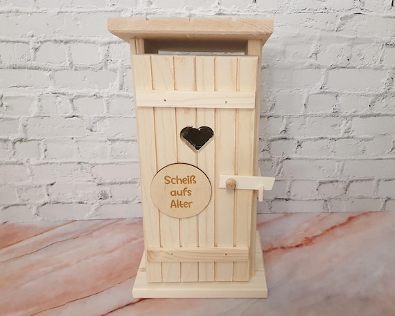 Personalizable toilet house for liquor – funny gift idea with engraving of your choice, as an original wedding gift, Christmas gift