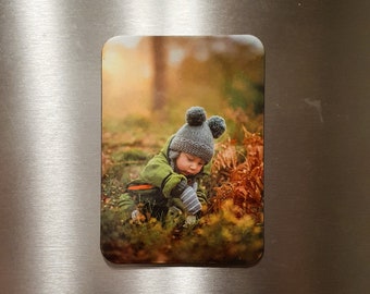 Personalisierter Kühlschrankmagnet aus hochwertigen Kunstharz: Dein eigenes Foto oder Bild auf 9 x 6,5 cm - für unvergessliche Momente