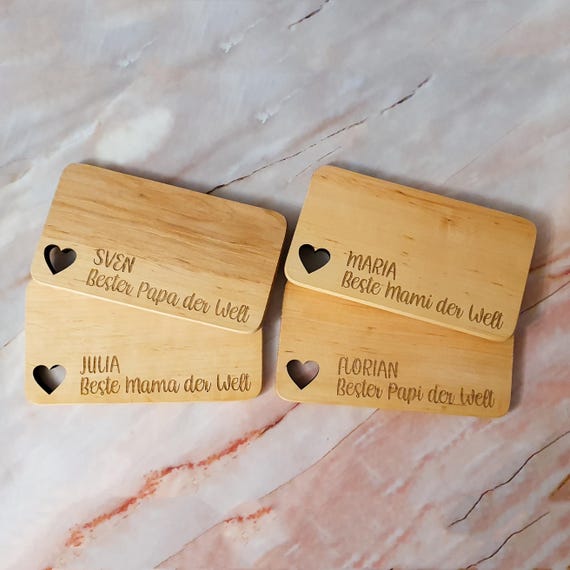 Personalized Alder Wood Cutting Board with Heart Cutout, Engraved Gift for Mom, Dad, Perfect for Mother's Day, Father's Day, Birthday