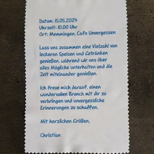 Personalisiertes Brillenputztuch mit Foto & Text – Mikrofasertuch als Gutschein-Geschenk, Glasreinigungstuch für Brille, Handy, 15x18 cm bild 8