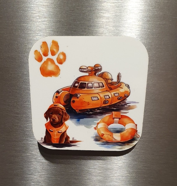 Creative magnet world for children: Fridge magnets 5 x 5 cm with cute dog motifs made of MDF wood - Perfect gift for little explorers