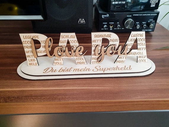 Birthday Gift Wooden Sign Best Dad Father Decorative Keepsake Custom Laser Engraving Name Birthday Christmas Father's Day