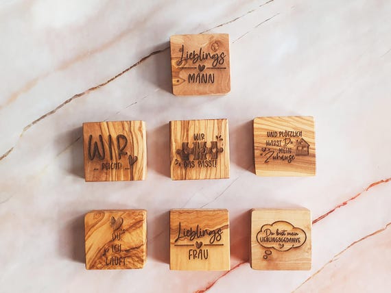 Engraved bottle opener made of olive wood, 7 motifs with love theme, ideal gift for Valentine's Day or birthday, high quality & stylish