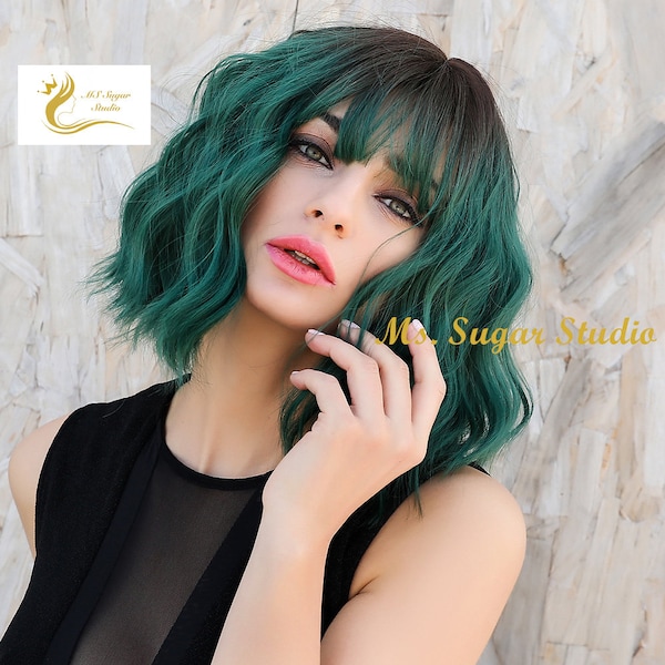 Ombre Wig Bewitching Adult Green Black