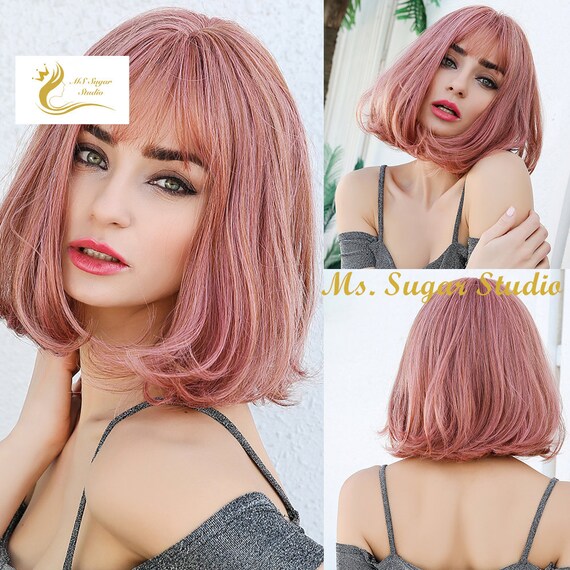 Natural looking pink wigs cheap