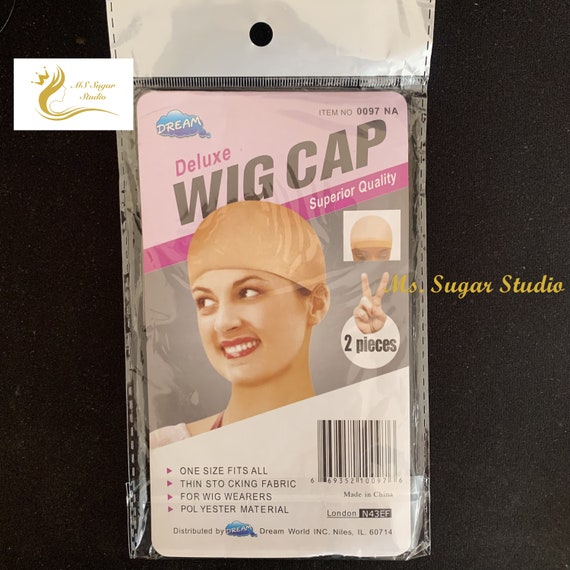 3 packs (6 pcs) Dream Deluxe Wig Cap Stocking Wig Liner Brown