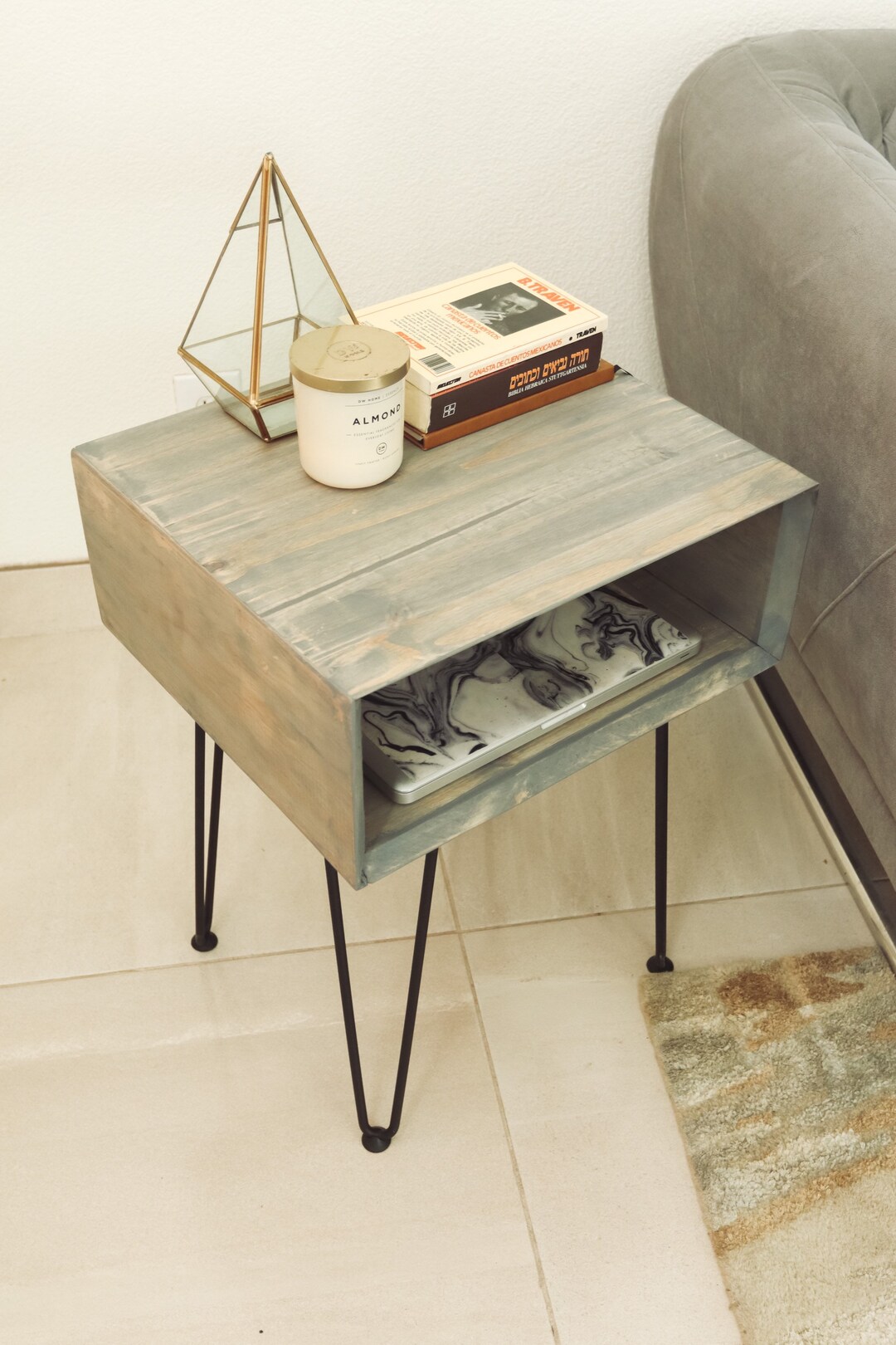 End Table for Living Room. Side Table. Record Player Stand. Table for