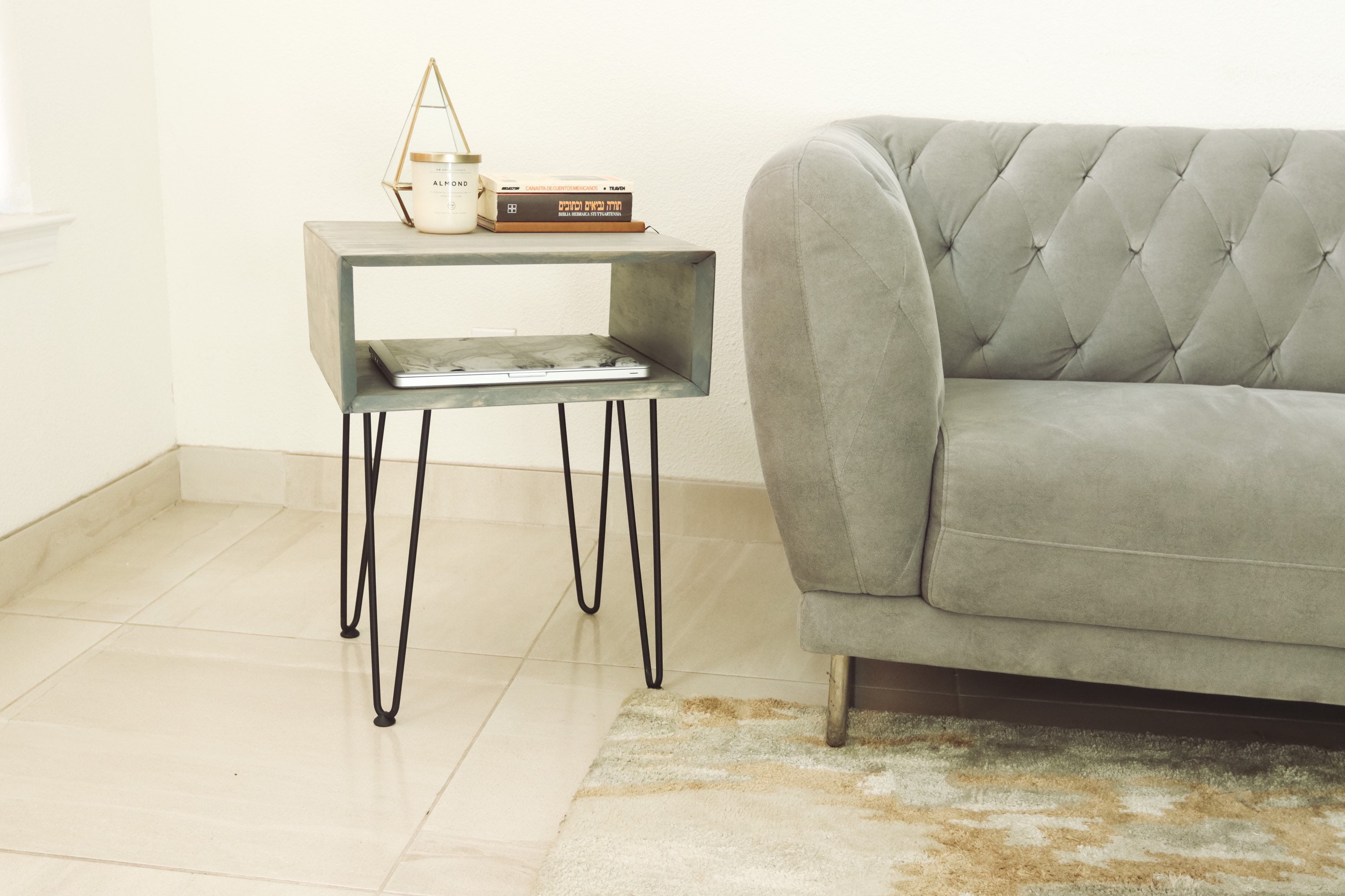 End Table for Living Room. Side Table. Record Player Stand. Table for