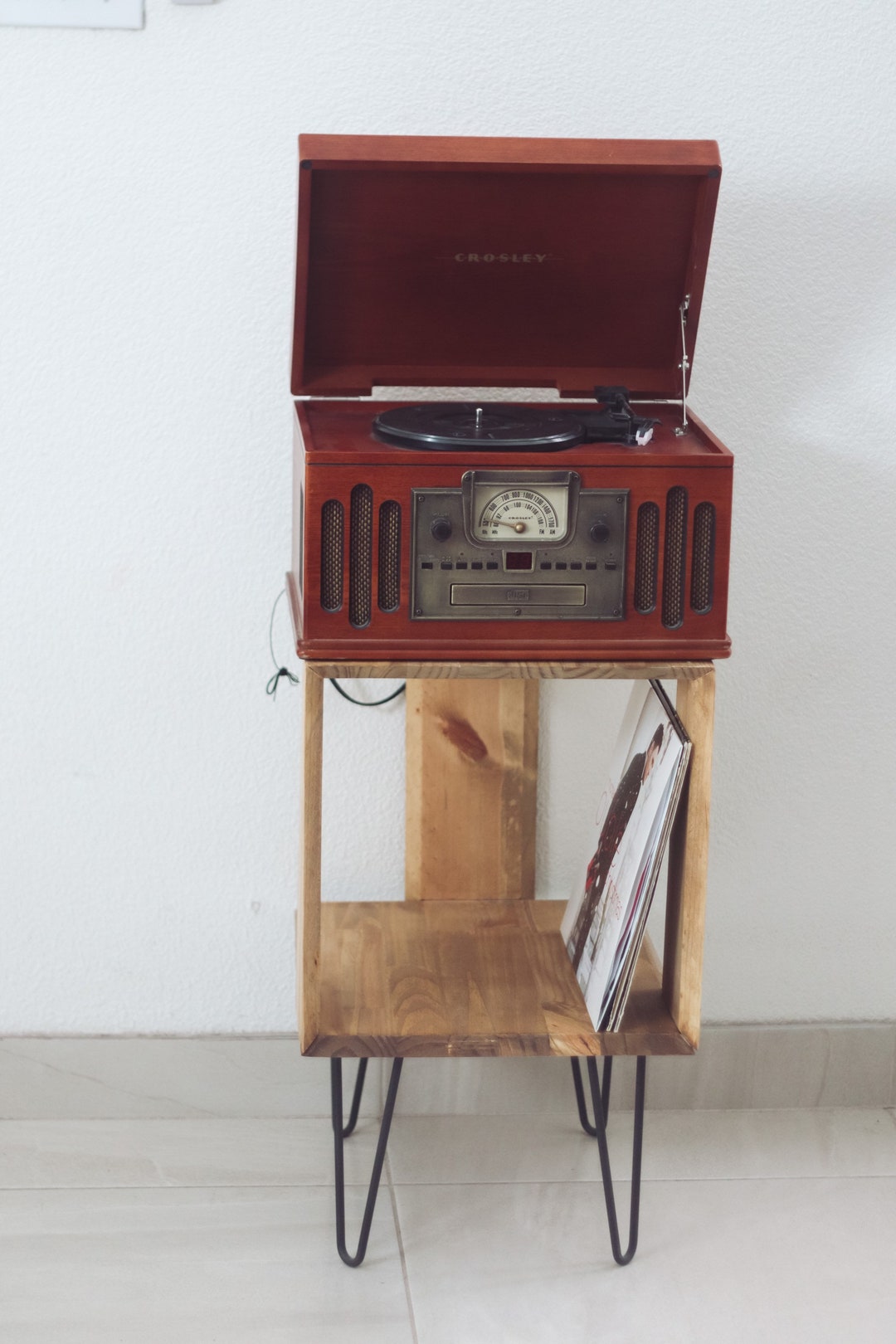 Table for Record Player. End Table. Night Stand. End Table With Storage
