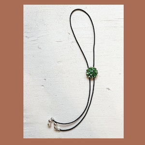 Green Rhinestone Bolo tie
