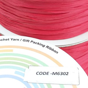 M6302 SISTERS NATURA New Red Viscose Raffia 50gr/100gr/100% vegetable fiber,silky raffia,crochet raffia yarn,eco-friendly yarn,rayon raffia