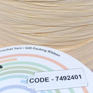 Cream Raffia Yarn - Silky 100% Vegetable Fiber, Crochet Yarn, , Eco-Friendly Crafting Gift Idea, 100gr/50gr Viscose Raffia, Silky Texture
