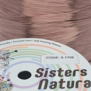 S1706 SISTERS NATURA Shiny Rose Viscose Raffia 50gr/100gr/100% vegetable fiber,silky raffia,crochet raffia yarn,eco-friendly yarn,rayon