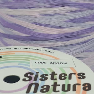 MULTI-6 SISTERS NATURA Viscose Raffia 50gr/100gr/100% vegetable fiber,silky raffia,crochet raffia yarn,eco-friendly yarn,rayon raffia