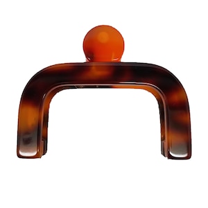 Buckle Acrylic Bag Frame Dark Honey Color 11,5cm(4.5 inc) x6.5cm(2.5 inc)