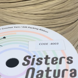 M4003 SISTERS NATURA Light Mustard Viscose Raffia 50g/100gr/100% vegetable fiber,silky raffia,crochet raffia yarn,eco-friendly yarn,rayon