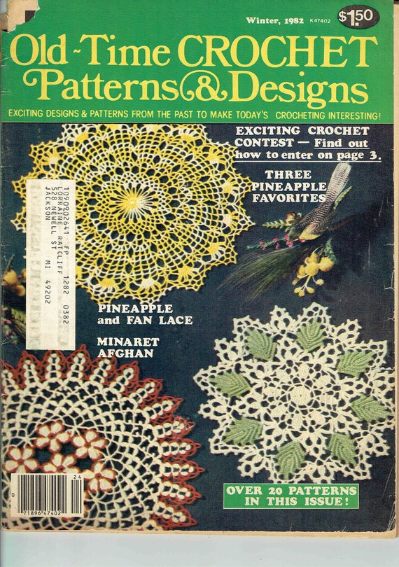 Vintage Crochet Magazine Old Time Crochet Patterns and Designs Etsy