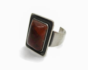 Niels Erik From amber ring, vintage N E From sterling silver ring, vintage Danish silver jewellery