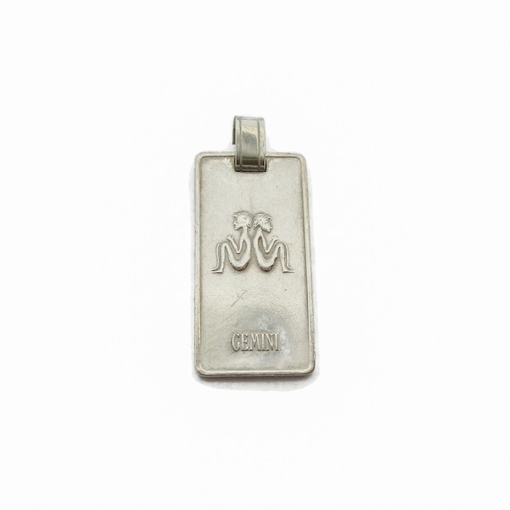 Vintage 999 silver Gemini zodiac pendant, Creola