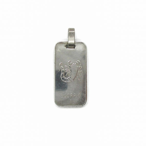 Vintage Scorpio pendant, sterling silver Scorpion… - image 1