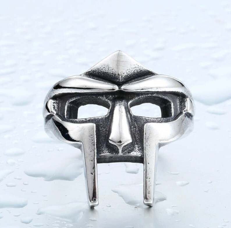 MF DOOM Mask Ring, Gladiator,  Dr Doom Gold, Silver Hip Hop Statement, Statement Rings, Hip Pop Ring, Streetwear Ring, Cool Ring, Men Ring, 