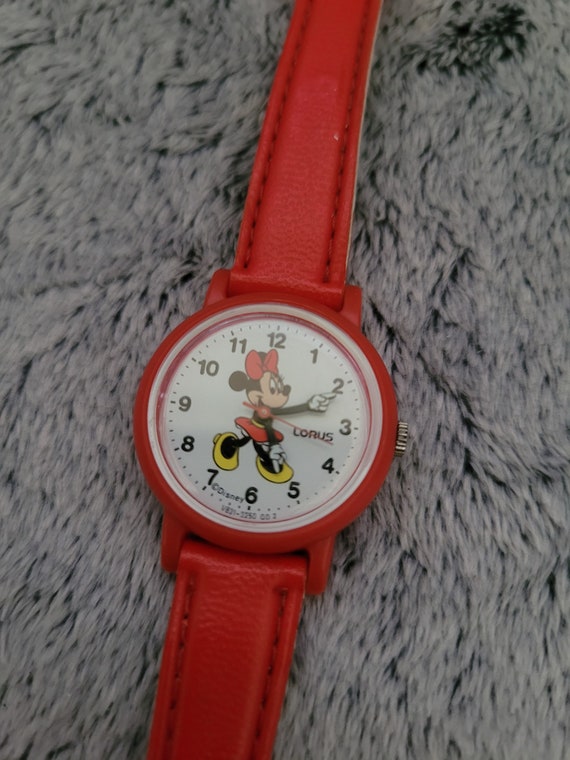 Vintage 1990s Disney Red Minnie Mouse Lorus Watch Rare - Etsy